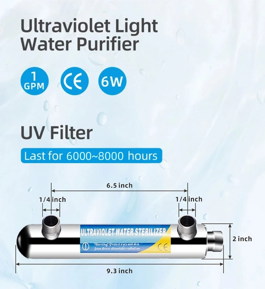 UV light water sterilizer